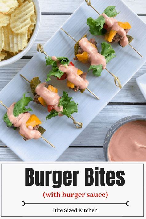 Burger Bites With Sauce Recipe Mini Burgers Skewer Appetizers