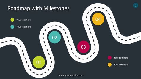 Milestone Road Map Powerpoint Template