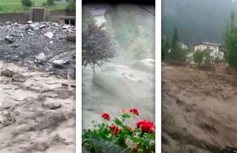 Unwetter schwemmen eine ganze urlaubsregion weg. Dramatische Szenen in Tirol: Hitze-Gewitter ...