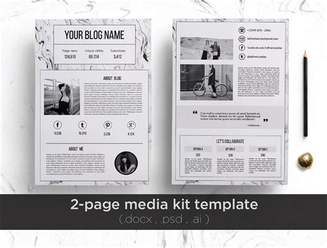 Modern media kit template | Media kit template, Media kit, Blog media kit