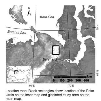 Changes In Area Of Glaciers Of The Polar Urals University Of Reading