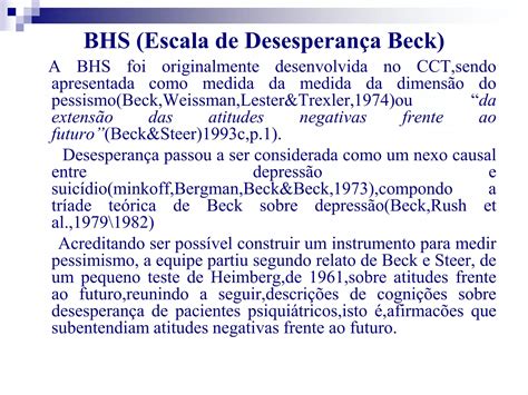 Escala De Desesperança De Beck