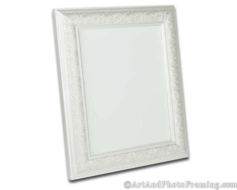 White Ornate Frame Custom Picture Frame Wood Picture Frame Etsy