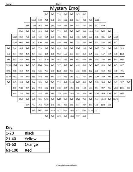 Squares Squared Multiplication Prodigy Designlooter Coloringsquared