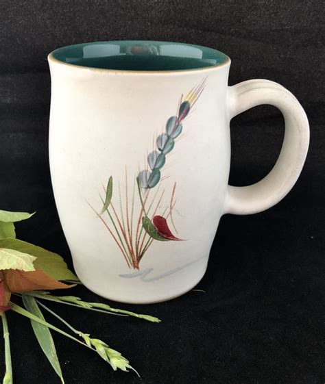 A Vintage Denby Hand Painted Mug In The Iconic Greenwheat Etsy UK