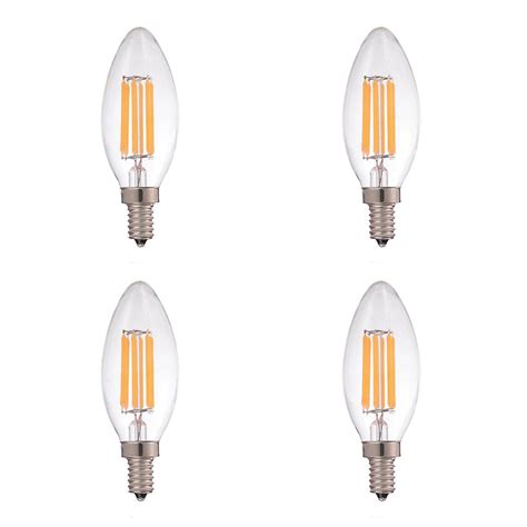 E12 is a designation used for a type of lamp base used on a light bulb. Strak LED 60W Equivalent Clear Filament 2700K Candelabra ...