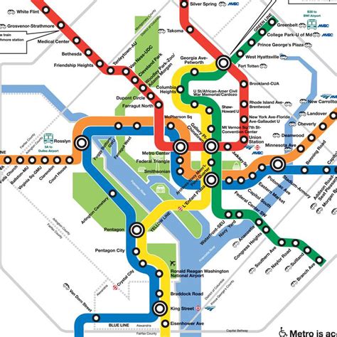 Dc Metro Map To Scale Map