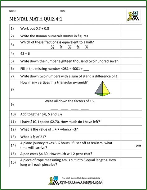 Free christmas math worksheets to use in the classroom or at home. Worksheet For Class 5 Maths Kvs Worksheet : Resume Examples