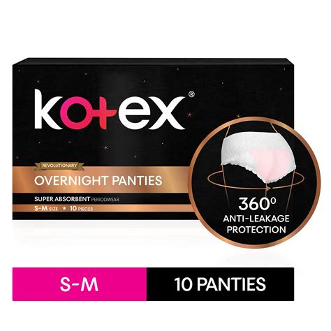 Kotex Overnight Panties Periodwear For Sanitary Protection Sm 10
