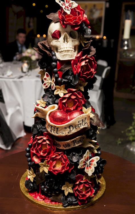 Awesome 56 Horror Halloween Wedding Cakes Ideas For Your