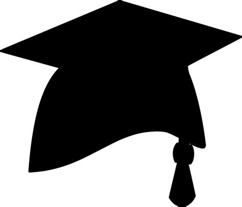 Vector Silhouette Of Diploma Hat On White Background 23026558 Vector