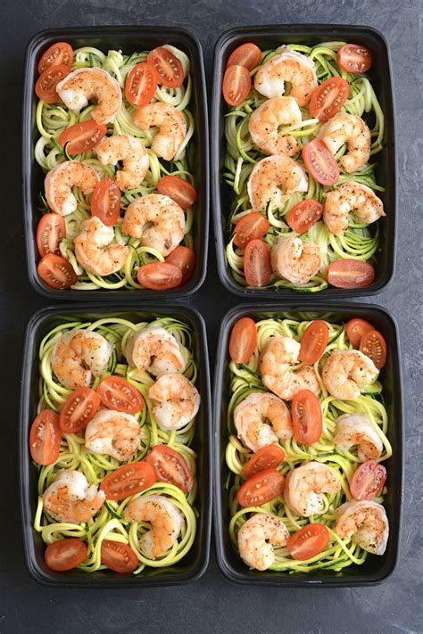 Find out how to keep summertime cooking fast and easy. Meal Prep Shrimp Zucchini Noodles {Paleo, Low Carb ...