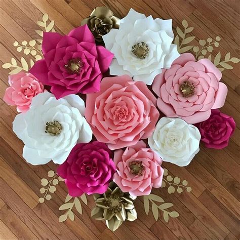 Then, here are diy paper flower wall hanging with step by step images and written guidance. Pre-Made Rose Paper Flowers Wedding Party Backdrop Wall Wedding Decor 3D DIY | eBay