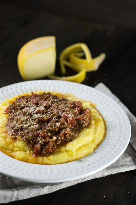Learn How To Make This Creamy Polenta With Cheese And Bolognese Sauce