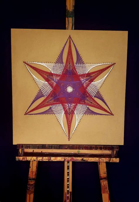 Star Tetrahedron Sacred Geometry String Art Etsy
