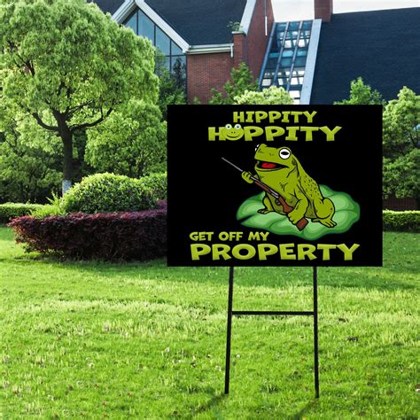 Yard Sign Get Off My Property Funny Yard Sign Outdoor Decoration Famits