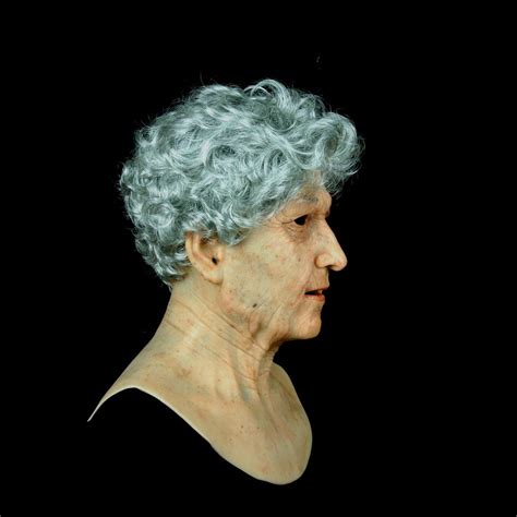 Lifelike Grandma Soft Lifelike Skin Silicone Mask Age Spots Realistic
