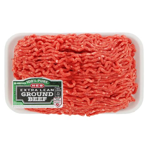 H E B Ground Beef Extra Lean 96 Lean Shop Beef At H E B
