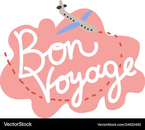 Bon Voyage Have Nice Trip Banner Template Vector Image
