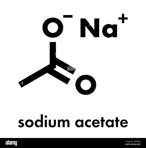 Sodium Acetate Chemical Structure Stock Vector Images Alamy