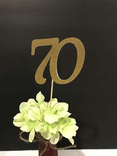 70th Birthday Decoration 70th Birthday Centerpiece Sticks Etsy 70th