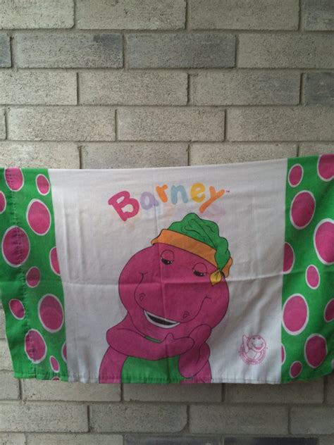 Vintage 1992 Barney Pillow Case Barney The Dinosaur Barney Etsy