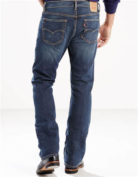 Levis Mens 527 Stretch Low Rise Slim Fit Boot Cut Jeans Wave Allusions