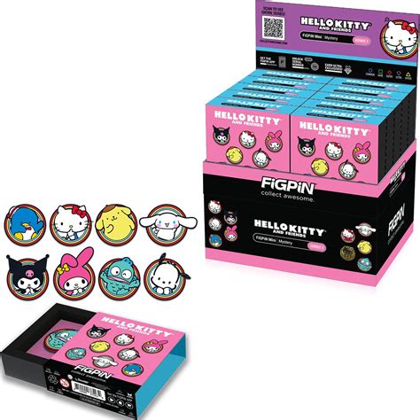 Hello Kitty And Friends Series 1 Figpin Mystery Mini Enamel Pin Display