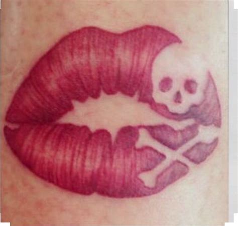 Pin By Tabitha Heerlein On Body Mods Lip Print Tattoos Tattoo Samples Kiss Tattoos