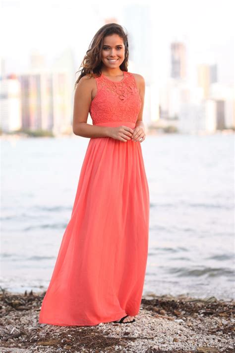 Pin By Rachel Tucker On Yours Coral Bridesmaid Dresses Maxi