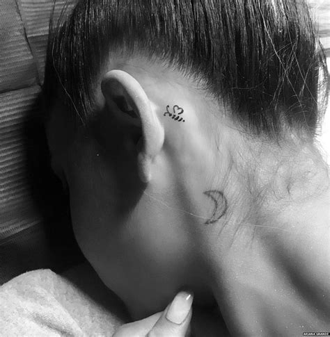 Ariana Grande Reveals New Tattoo Behind Her Ear Bbc Newsround