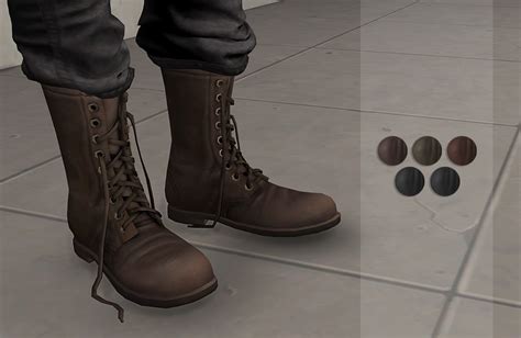 High Top Boots Darte77 Custom Content For Ts4 Sims 4 Cc Shoes