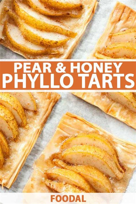 This sweet dessert pastry is made with thin, flaky, buttery layers of phyllo dough and filled with sweet. Pear and Honey Phyllo Tarts | Recipe | Tart recipes, Food, Best dessert recipes