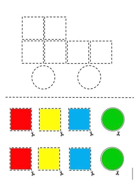 Cuaderno Con Fichas Para Recortar Y Pegar Figuras Geom Tricas Prek Math