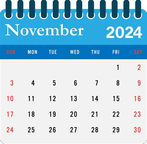 November 2024 Calendar Wall Calendar 2024 Template 33121970 Vector Art