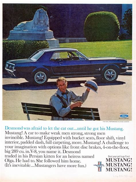Virginia Classic Mustang Blog Mustang Ads From The 1960s