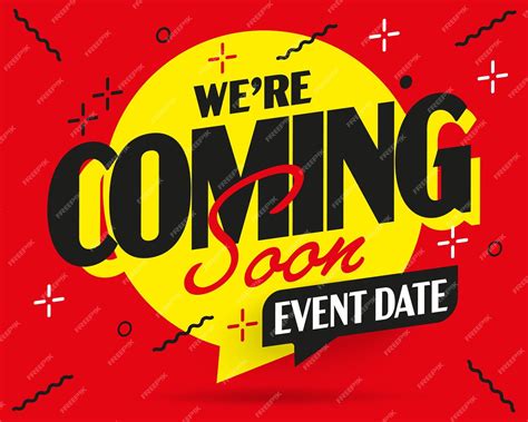 Premium Vector We Are Coming Soon Announcement Info Banner Template