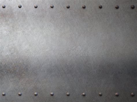 Steel Metal Armour With Rivets Background Stock Illustration Image