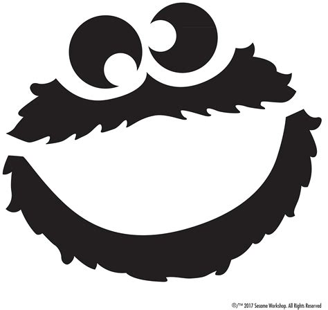 Sesame Street Cookie Monster Pumpkin Stencil Pumpkin