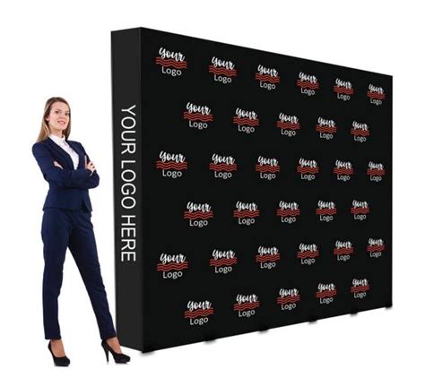 10 Ft X 8 Ft Step And Repeat Fabric Pop Up Straight Display Media