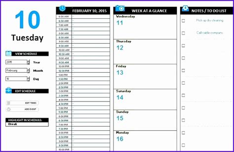 10 Event Schedule Template Excel Excel Templates