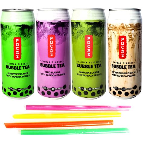 pocas bubble tea classic taiwan style milk tea with tapioca pearls ready to serve boba tea