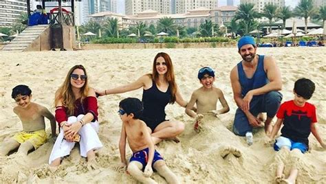 Hrithik Roshan Holidays With Ex Wife Sussanne And His Sons In Dubai