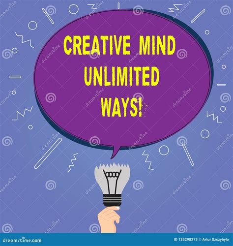 Conceptual Hand Writing Showing Creative Mind Unlimited Ways Business