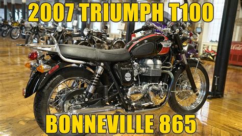 2007 Triumph T100 Bonneville 865 Youtube