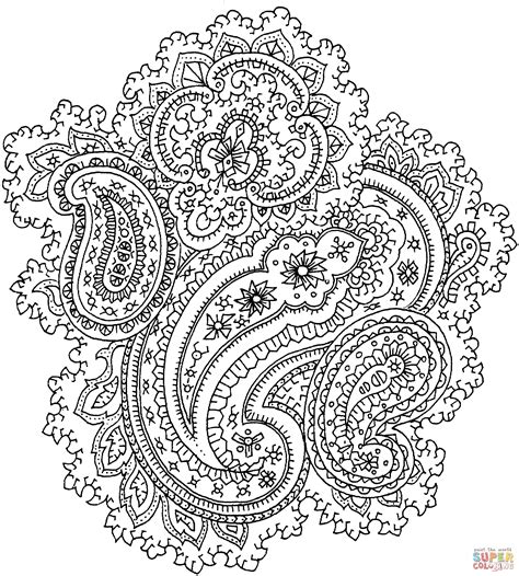 Paisley Coloring Page Free Printable Coloring Pages