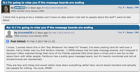Interesting article on why IMDB's message boards were ended | IMDB v2.1