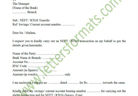 Sir my name is sumesh sharma my a/c number issbi ***2887 i have money transferred in wrong transaction can these money return to me i transferred 16200 rupees in central bank of india a/c number 3785426240 ifsc chin0280312 can. Request Letter format to Bank Manager for NEFT RTGS Transfer