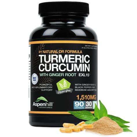 Buy Turmeric Curcumin And Ginger With BioPerine Large 1510mg Natural