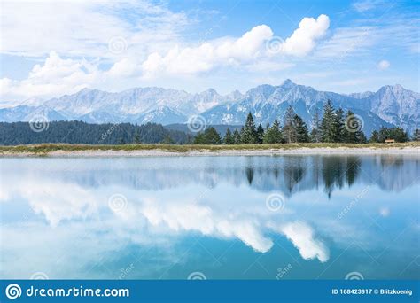 Mountain Lake Landscape View Stock Image Image Of River Snow 168423917